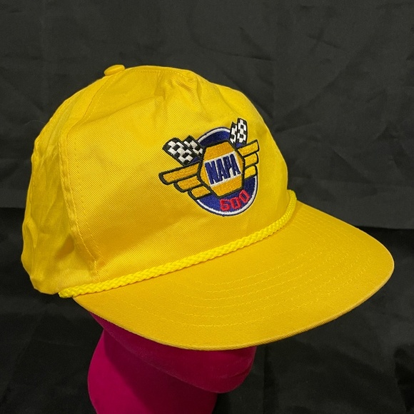 Yellow NAPA 500 Snap-Back Hat NASCAR Racing - Picture 2 of 5